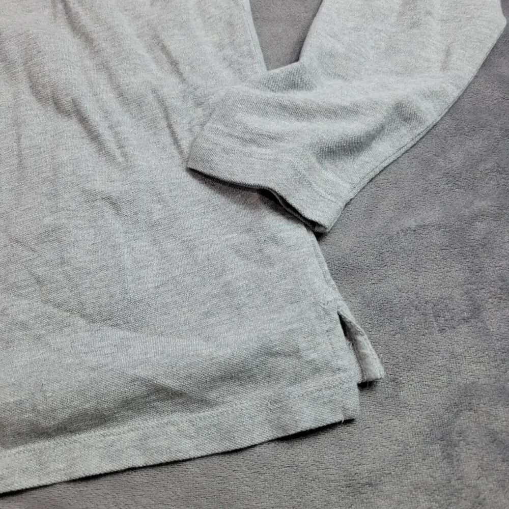 Crewcuts Shirt‎ Boys 14 Grey Solid 100% Cotton Long Sleeve Uniform Collared Top